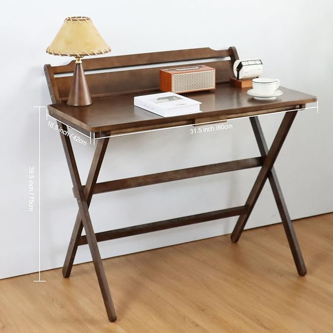 Folding Desk No Assembly Required Small Size, Foldable Computer Desk - Image 2