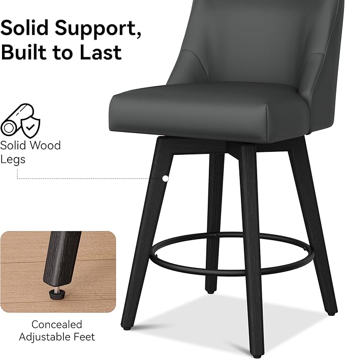Counter Height Bar Stool, Modern Swivel Barstools - Image 5