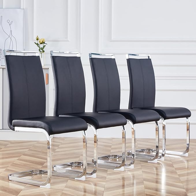 Dining Chairs Set, Kitchen Modern Metal Chairs by Gopop