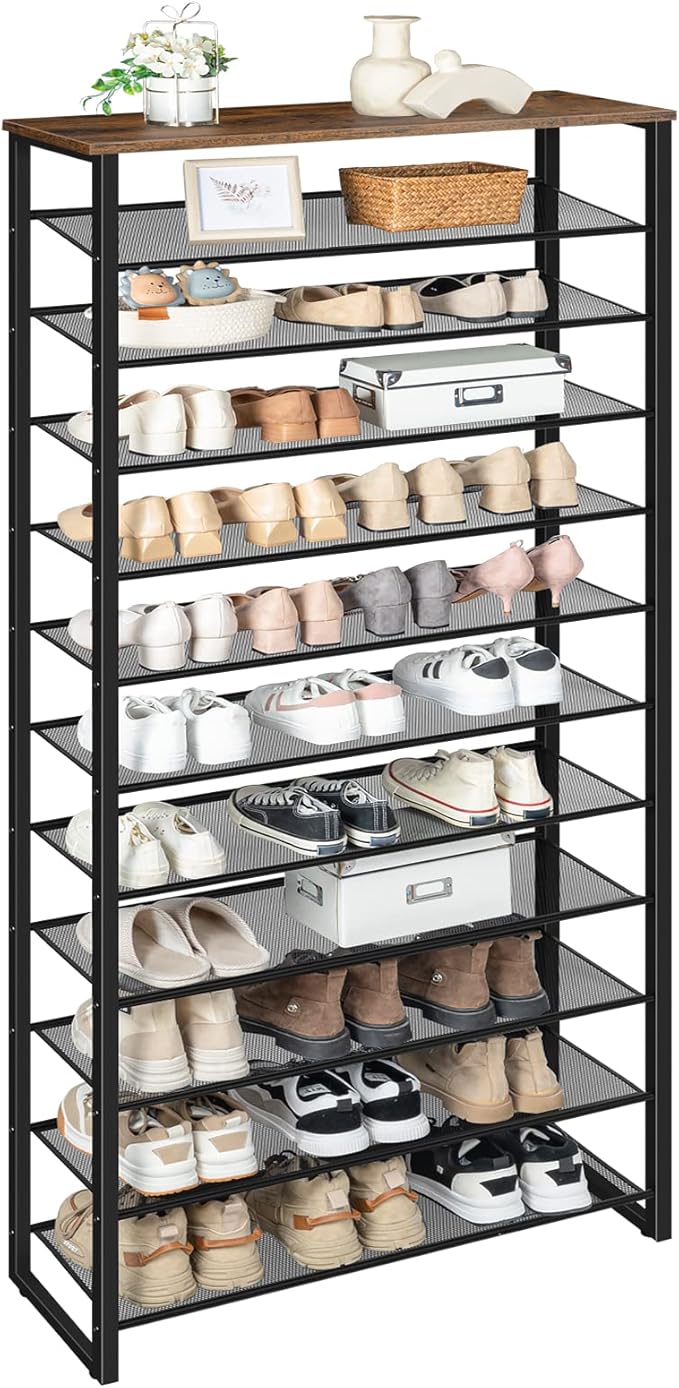HOOBRO 12-Tier Shoe Rack, 29.5" L Shoe Storage Organizer, Large Capacity Shoe - Image 8