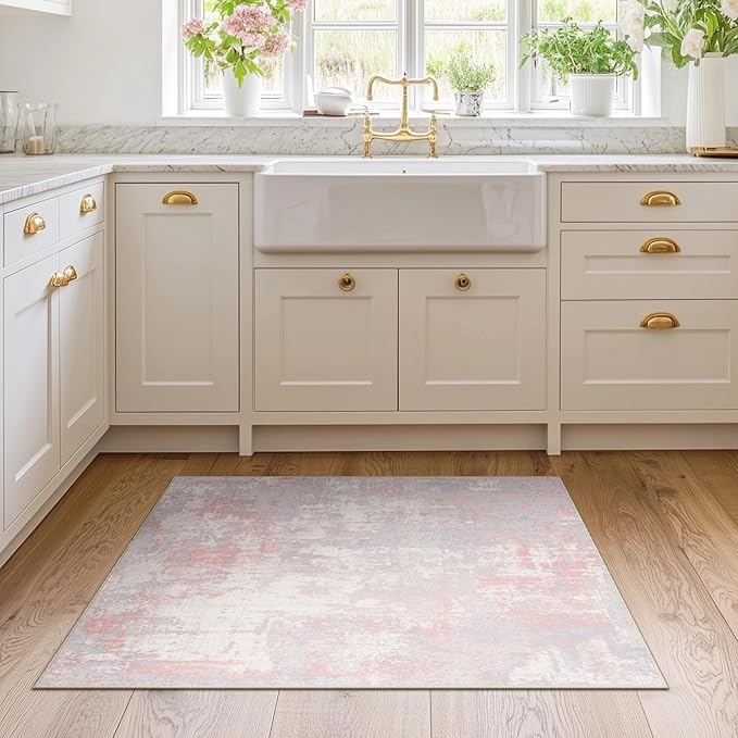 Washable Area Rugs 2'x3' Non-Slip Modern Abstract Soft - Image 2