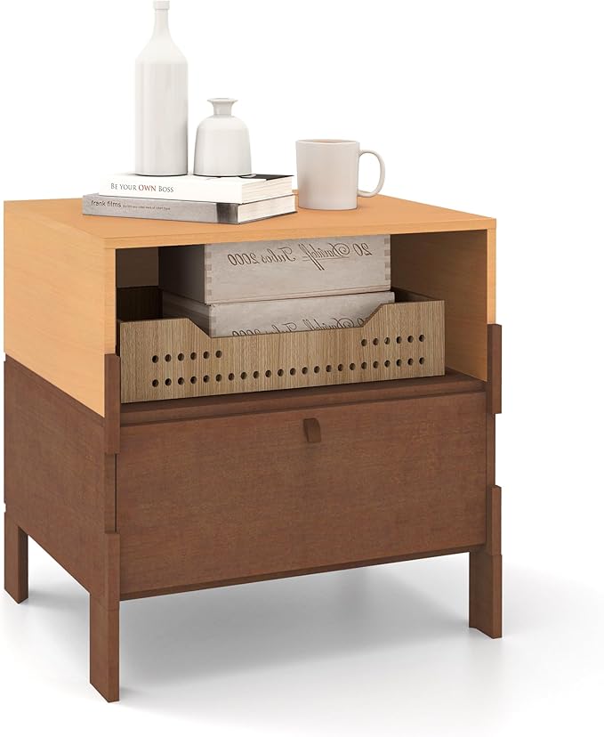 SBS-AL-21-23 Sebastack Night Stand, Customizable 2 Drawers Bedside Table - Image 4