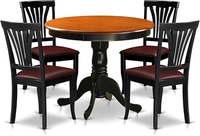 East West Furniture ANAV5-BLK-LC 5 Piece Dinette Set by EastWestFurniture