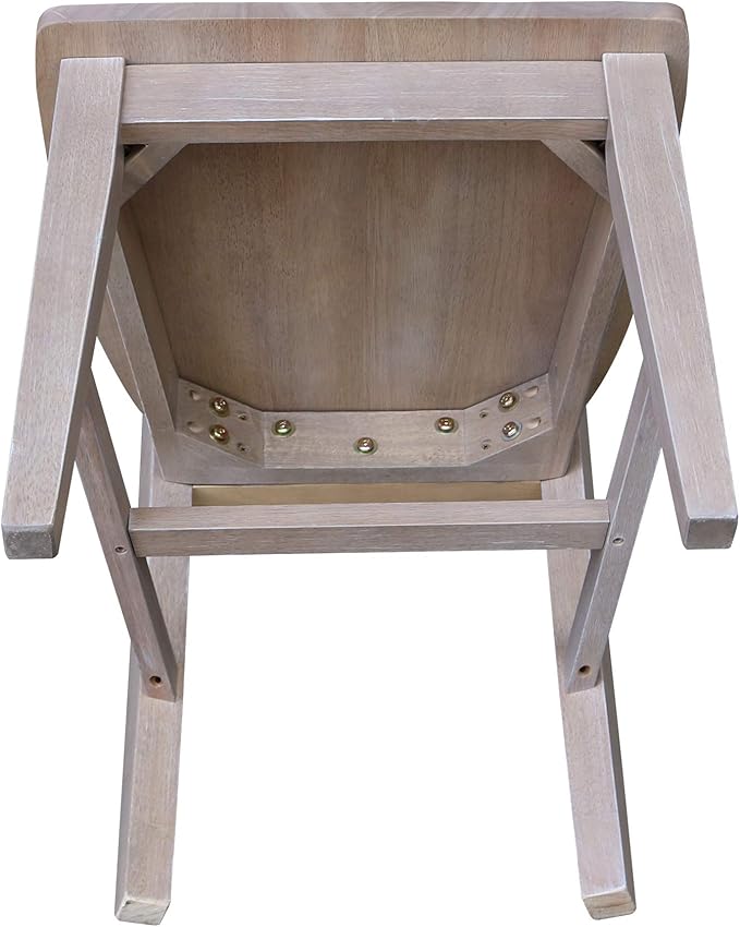 International Concepts Cosmo Chair Washed Gray Taupe - Image 10