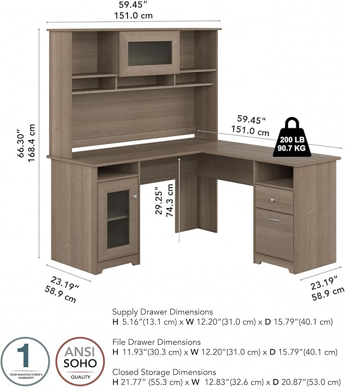 Bush Furniture Cabot L Shaped Desk - Image 3