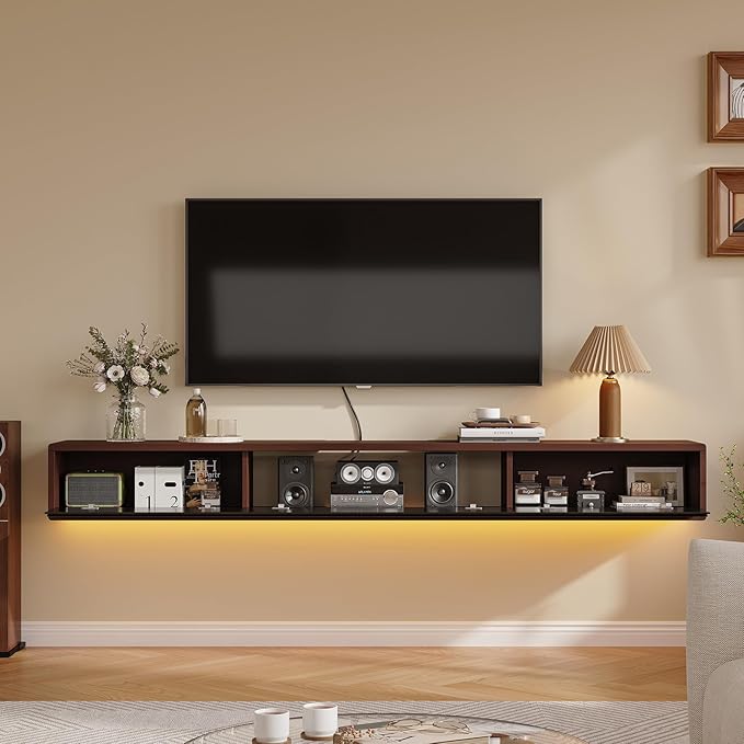 Floating TV Stand Matte Finish, Floating TV Console, Under TV Shelf - Image 6