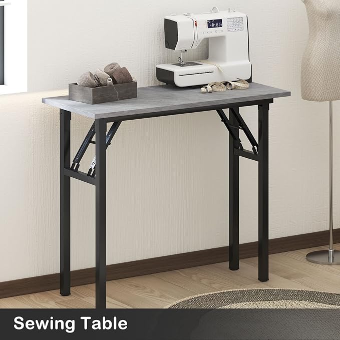 Need Small Desk 31 1/2" No Assembly Foldable Writing Table, Sturdy and Heavy - Image 5