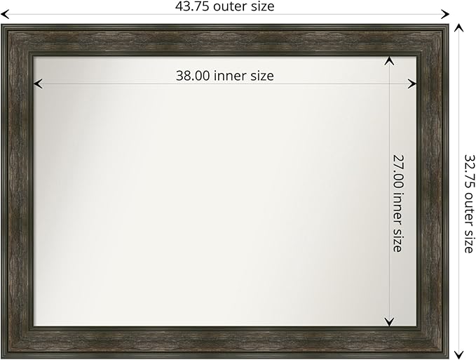Amanti Art Brown Bathroom Mirror - Image 4
