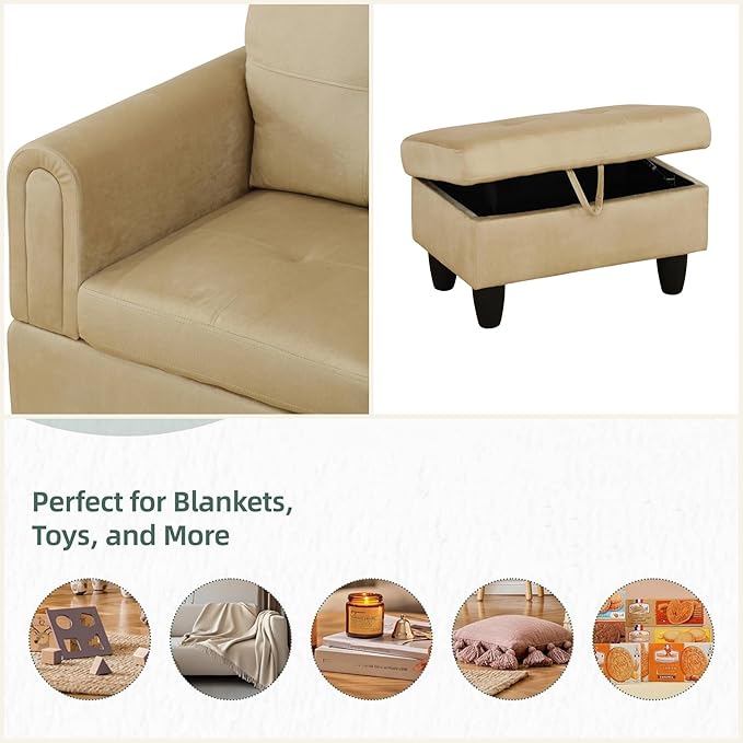 L Shaped Sectional Couches for Living Room, Modern Modular Sectional Sofa - Image 4