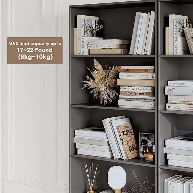 FOTOSOK 6-Tier Open Bookcase and Bookshelf, Freestanding Display Storage - Image 6