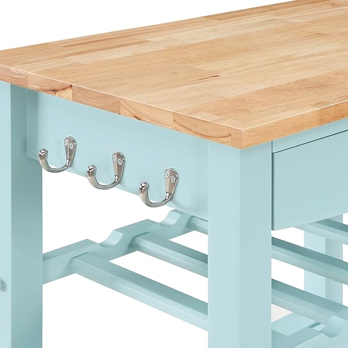 Convenience Concepts Ellaine Butcher Block Kitchen Cart 24.75" - Image 6