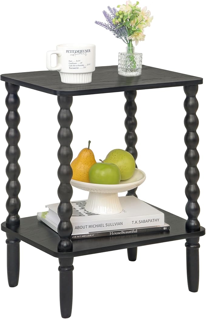 Black Side Table, Small End Table by Fultyle