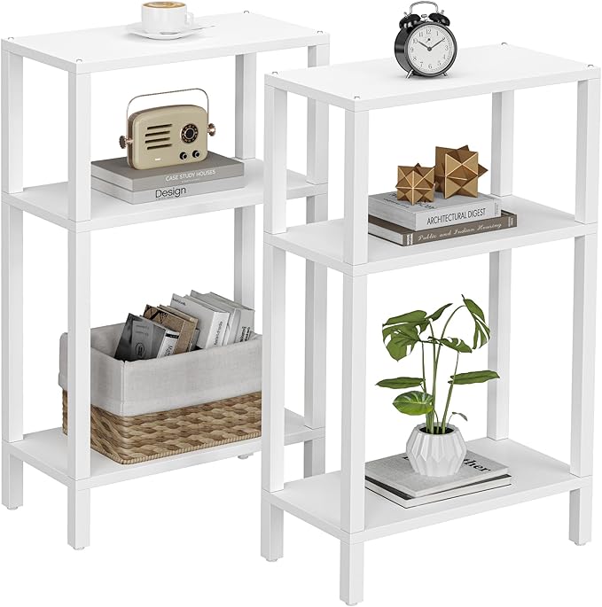 TUTOTAK Small Side Table, Narrow End Table, Skinny Sofa Table, Slim Nightstand by WelcometotheTUTOTAKHome