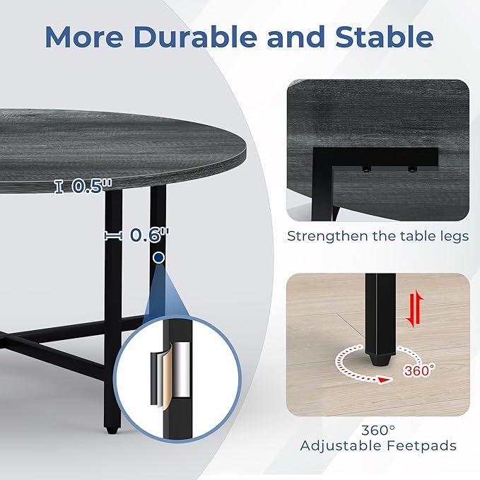 Coffee Table, 23.6" Coffee Tables - Image 4