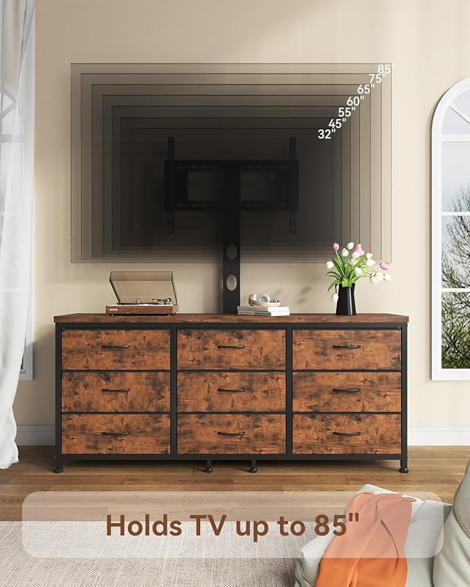 TV Stand with Mount for 32/55/65/75/85 inch TVs, Entertainment Center with 9 - Image 4