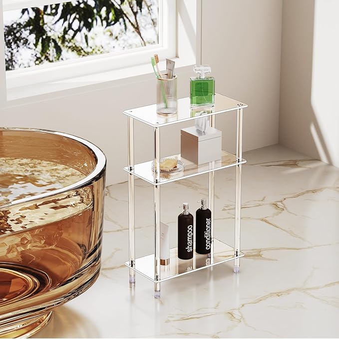Clear Acrylic Narrow Side Table - Image 2