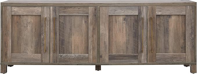 Henn&Hart Rectangular TV Stand for TV's up to 80" in Gray Oak, TV Stands for - Image 3