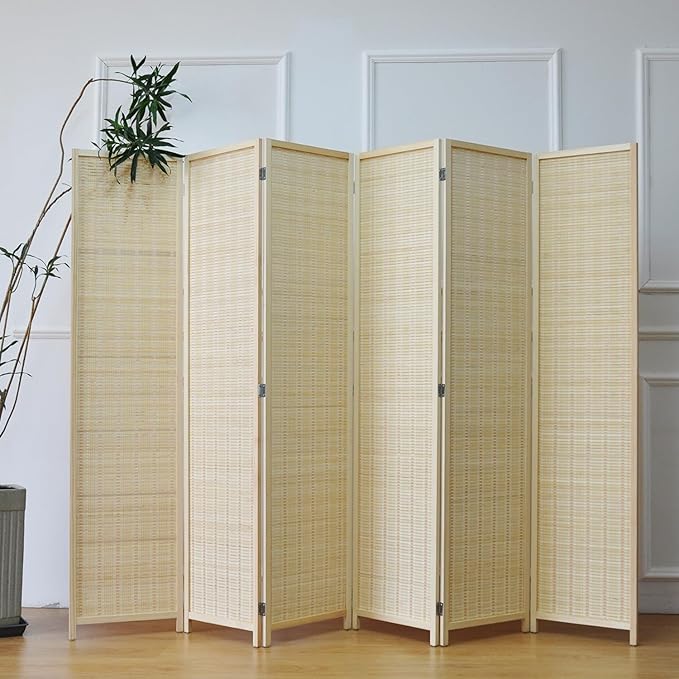 6 Panel Folding Room Divider Screen, - Image 2