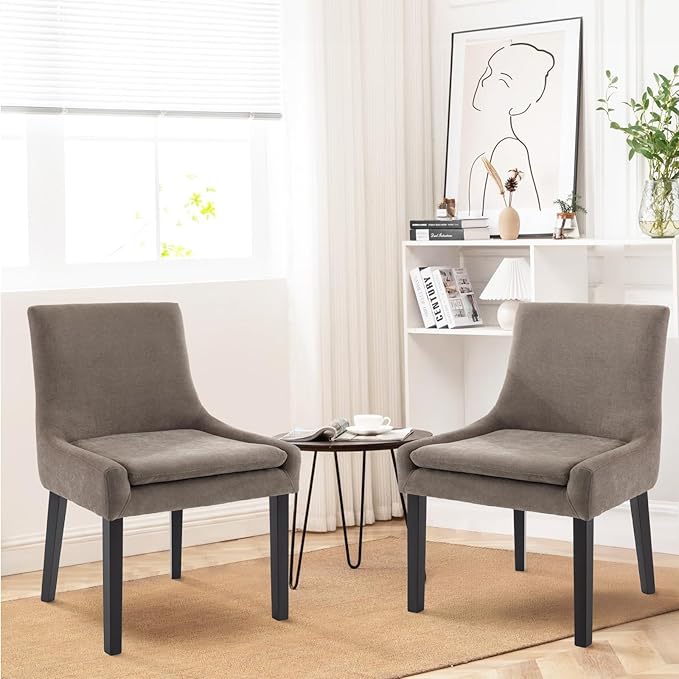 COLAMY Modern Dining Chairs Set of 4, Upholstered Corduroy Accent Side Leisure - Image 2