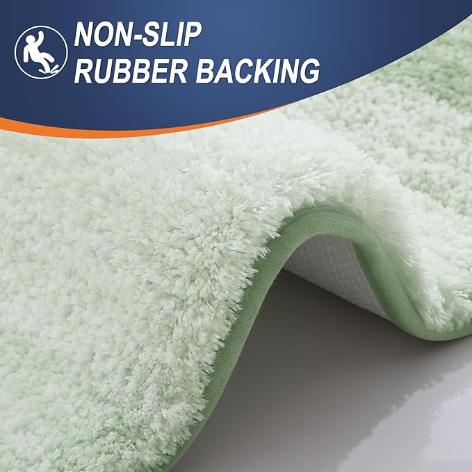 OLANLY Bathroom Runner Rugs 59x24, Extra Soft Absorbent Microfiber Bath Rugs - Image 4