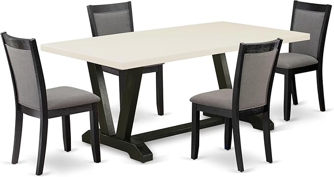 East West Furniture V627MZ650-5 5 Piece Dining Room Table Set Includes a by EastWestFurniture