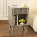 Mid Century Modern Nightstand, Wood Bedside Table by Fultyle