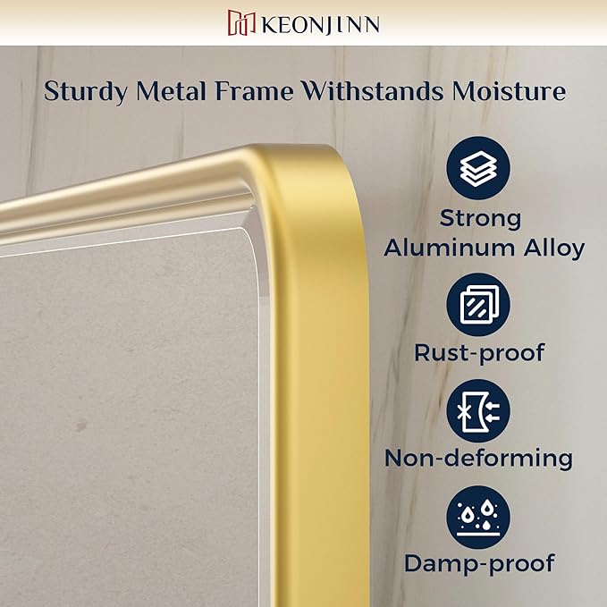 Keonjinn Large Pivot Mirror Bathroom, 40 x 30 Inch Beveled Tilt Mirror Bathroom - Image 7