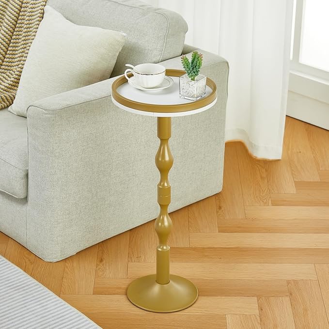 Small Round Drink Table, Pedestal Tables, Small Round Side Table - Image 5
