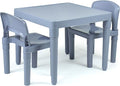 Humble Crew Kids Plastic Table and 2 Chairs Set, Lightweight Toddler Activity by HumbleCrew