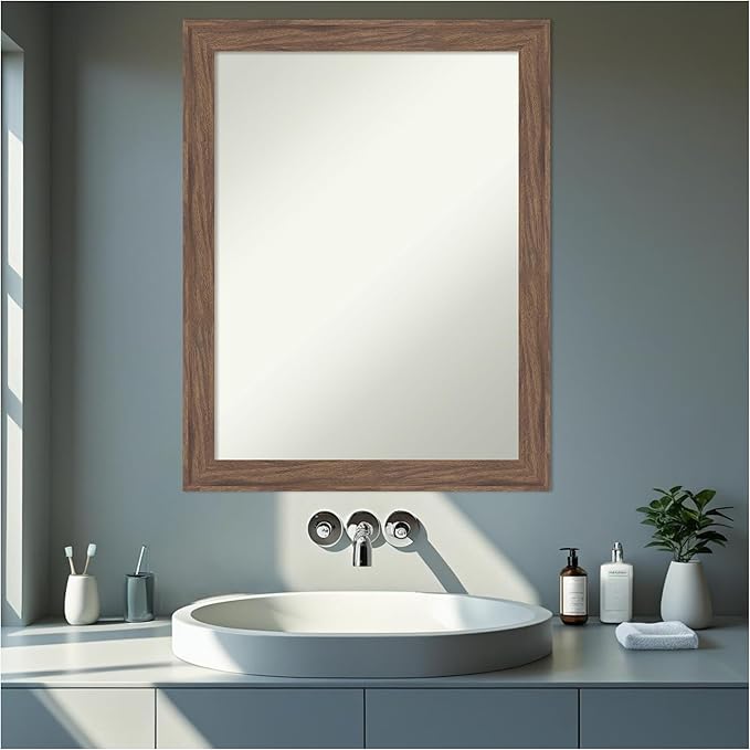Amanti Art Brown Bathroom Mirror - Image 7