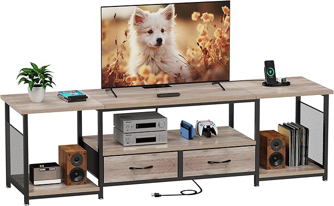 TV Stand with Drawers and Power Outlets - Image 8