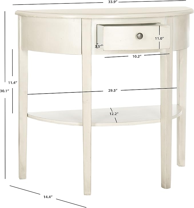 SAFAVIEH American Homes Collection Abram White Birch Console Table - Image 3