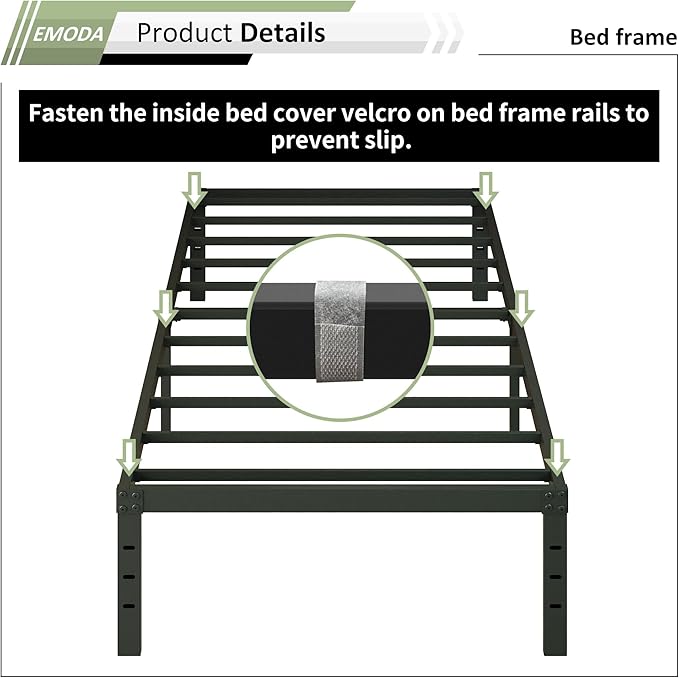 EMODA 14 Inch Twin XL Bed Frames - Image 5