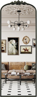 WallBeyond Arched Full Length Mirror Wall Mounted, 21x56 Inch Black Antique by WallBeyond