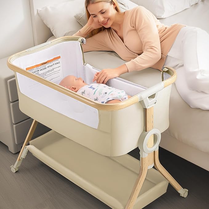 Larex Baby Bassinet, Baby Bassinet Bedside Sleeper by LAREX