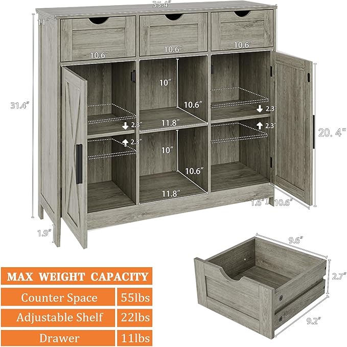 Storage Cabinet, Coffee Bar Cabinet - Image 2