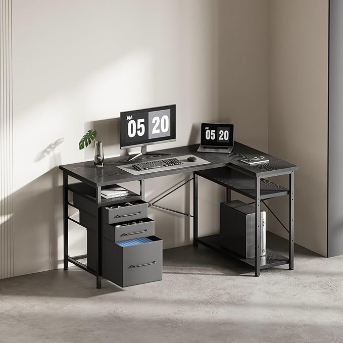 47" Computer Desk with Drawers, Desks - Image 2