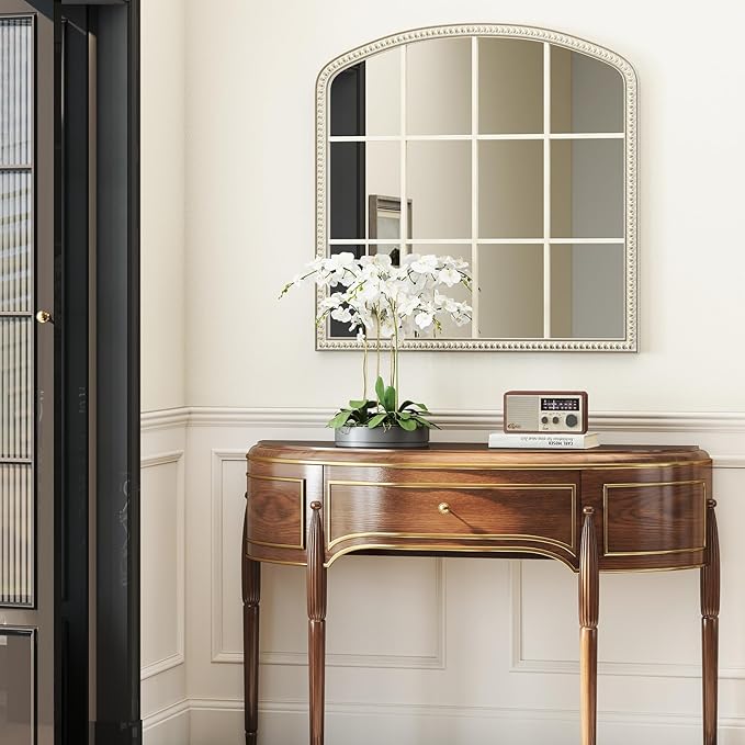 36''x36'' Wooden Wide Arched Mirrors - Image 5