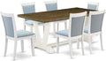 East West Furniture V077MZ015-7 7 Piece Dinette Set Consist of a Rectangle by EastWestFurniture