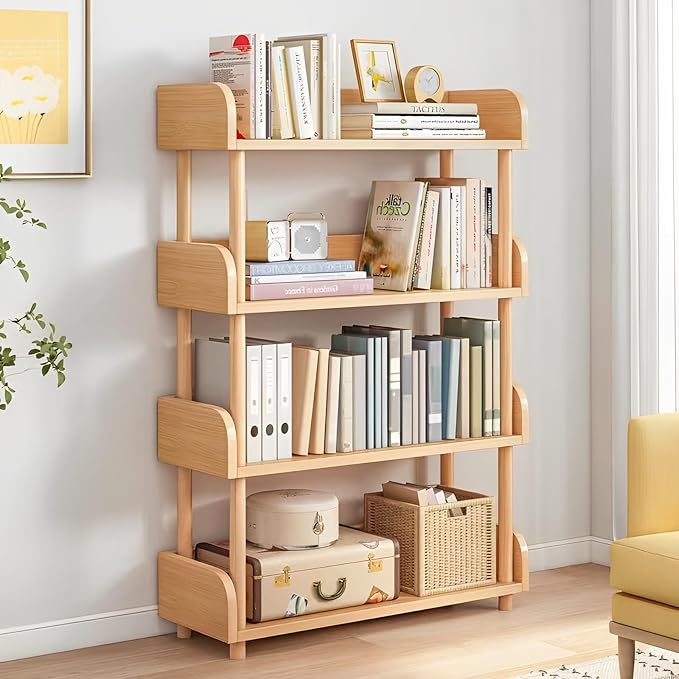 4-Tier Wooden Open Bookcase by OSCHF