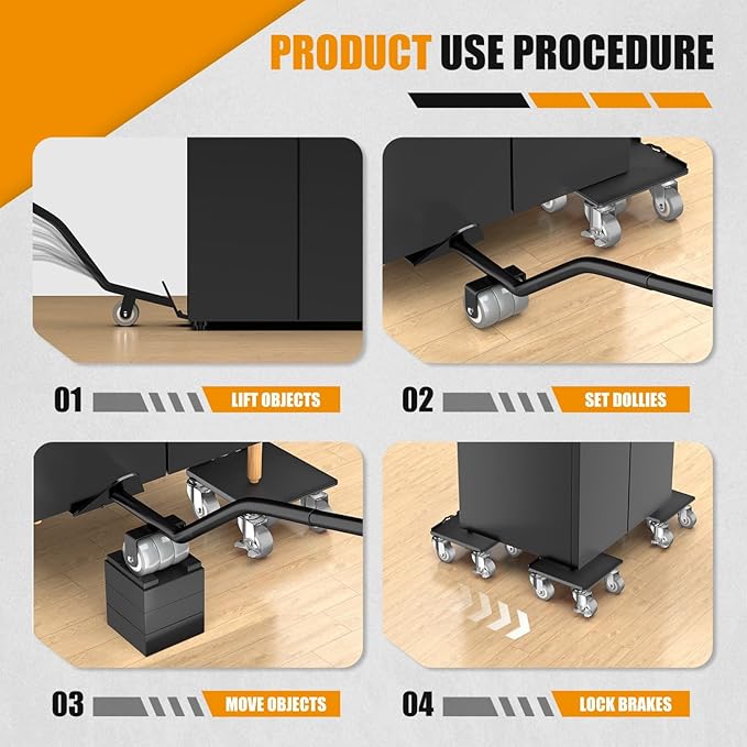 2000LBS Heavy Duty Furniture Dolly & Mover - Image 5