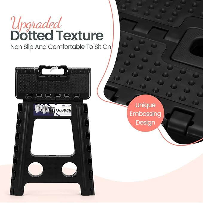Delxo Folding Step Stool 16 Inch, Non-Slip Foldable Stools - Image 6