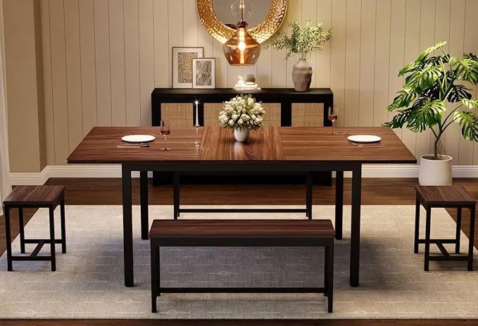 IDEALHOUSE 5-Piece Extendable Dining Table Set - Image 9