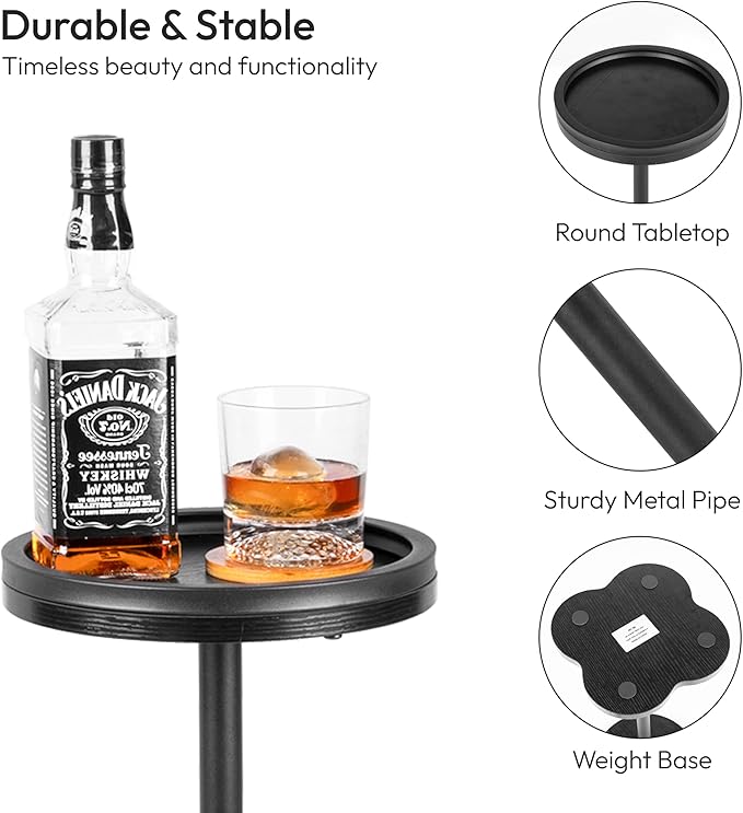 Modern Accent Pedestal Side End Table - Image 5