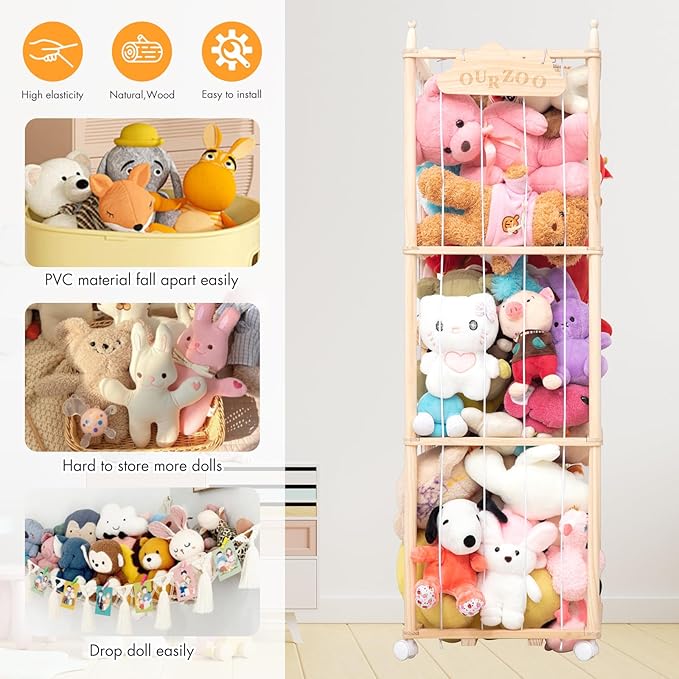 Stuffed Animal Storage Organizer, Zoo Toy Storage Holder - Image 5