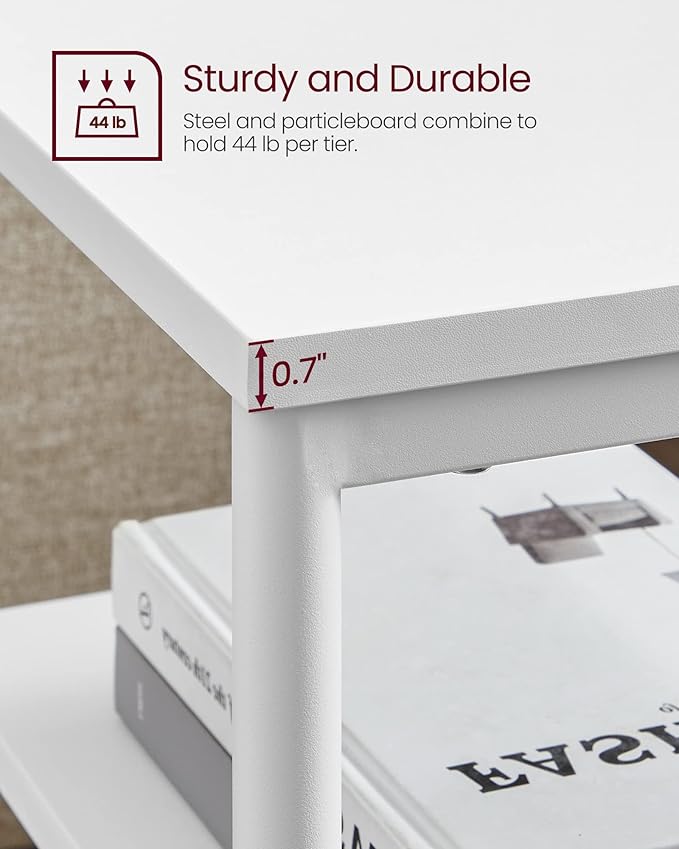 VASAGLE Side Table, Small End Table, Tall Nightstand - Image 7
