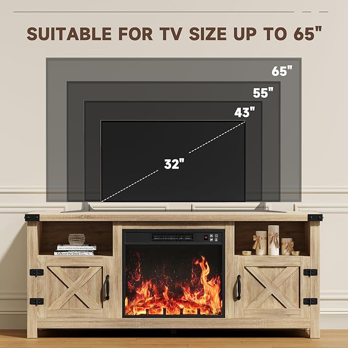 YESHOMY Fireplace TV Stand - Image 6