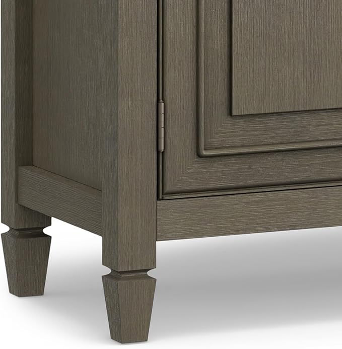 SIMPLIHOME Connaught 40-inch Wide Solid Wood Storage Cabinet in Farmhouse Grey - Image 10