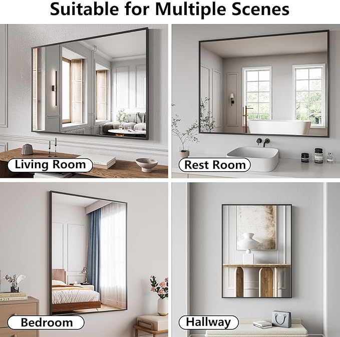 Koonmi Bathroom Mirror 36x48 Bathroom Wall-Mounted Mirrors, Modern Vanity Mirror - Image 4