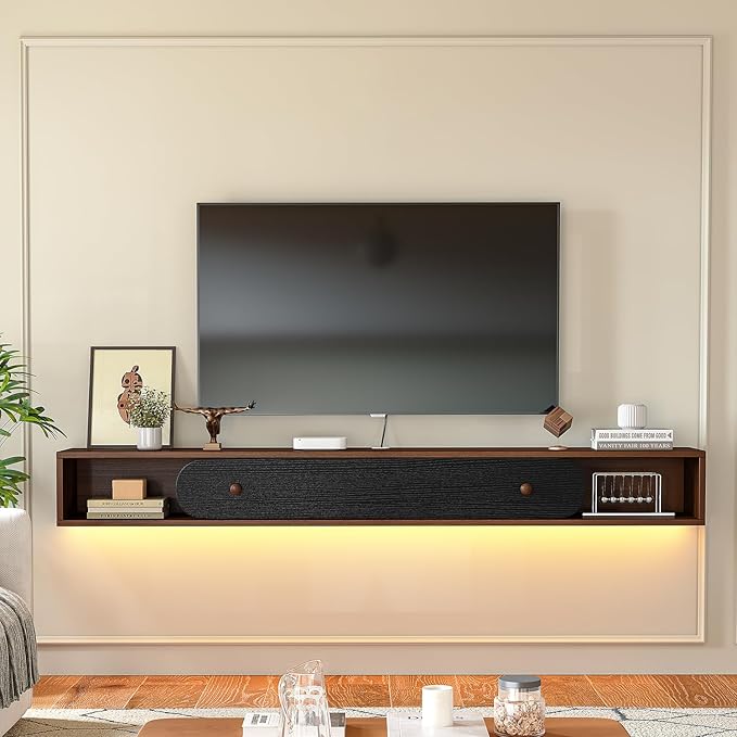 Floating TV Stand Wall Mounted 70'', Modern Media Console - Image 8